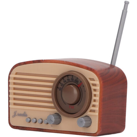 Miniatur-Vintage-Radio für Puppenhäuser – realistische und niedliche Dekoration, braunes Holzspielzeug für Kinder