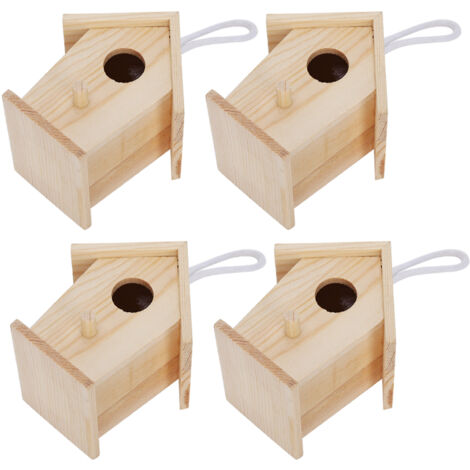 Miniatur-Vogelhäuser aus Holz – Dekoration für Garten und Balkon