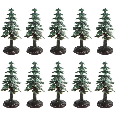 Miniatur-Weihnachtsbaum, detailgetreues künstliches Modell, Geburtstagstorten-Ornament für Mikrolandschaften