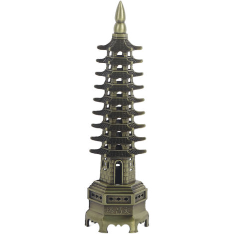 Miniatur-WenChang-Turm im chinesischen Stil – Büro- und Wohndekoration, Pagodenmodell