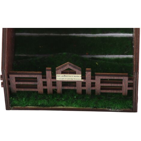 Miniatura de biblioteca de madera "Cueva de Gnomos", decoración para jardín, regalo para cinéfilos. Material: madera, color: verde, dimensiones: 18 x 12 x 14 cm, peso: 300 g, contenido: 1 estantería (