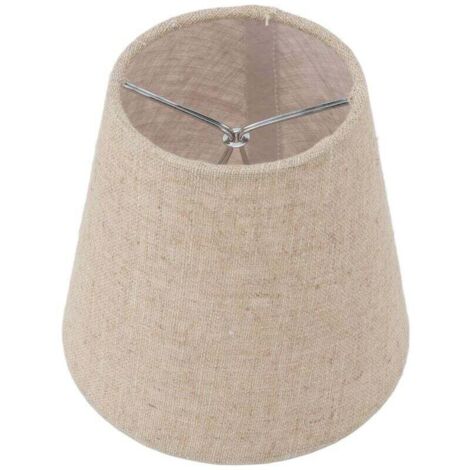 Miniatura de pantalla de lámpara de lino con pinza – Juego de 6 para velas, diseño elegante y práctico para la decoración del hogar.
