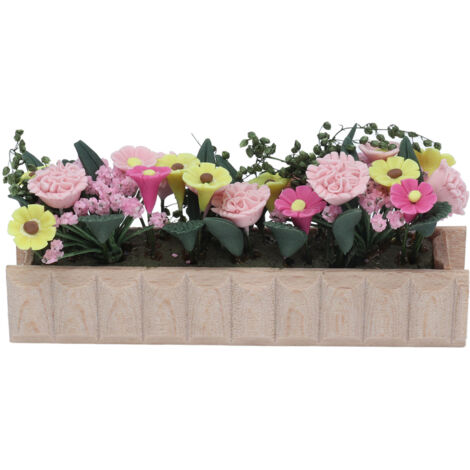Miniaturblumen für Puppenhaus, Garten und DIY-Dekoration – Pflanzenmöbel-Accessoires für symbolisches Spiel