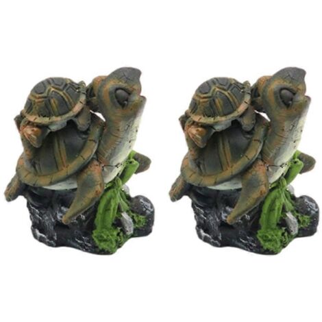 Miniature Aquarium pour Tortues Bébé et Maman, Kit Décoratif pour Terrarium, Habitat Artisanal pour Enfants, Ornements de Loisirs Créatifs