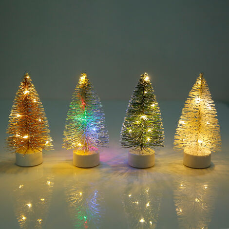 main image of "Miniature Christmas Tree, Mini Ornaments Tabletop Trees, miniture snowing pin trees Bases FOR Xmas Holiday Party Home Decor"