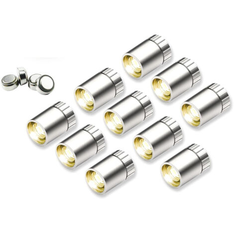 Miniature LED Lights - 10 Pieces - Battery Operated - Warm White - For Dollhouse Toy Bricks DIY Craft - 15 Backup Batteries Included