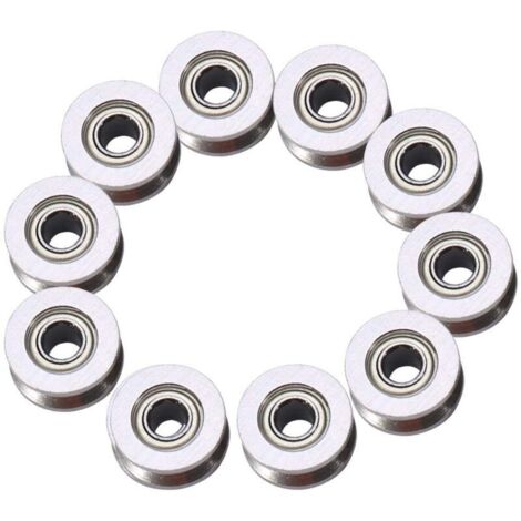 Miniature Steel V-Spline Guide Pulley Rail Ball Bearing V624ZZ Double Shield 4x13x6mm for Linear Rail Motion System