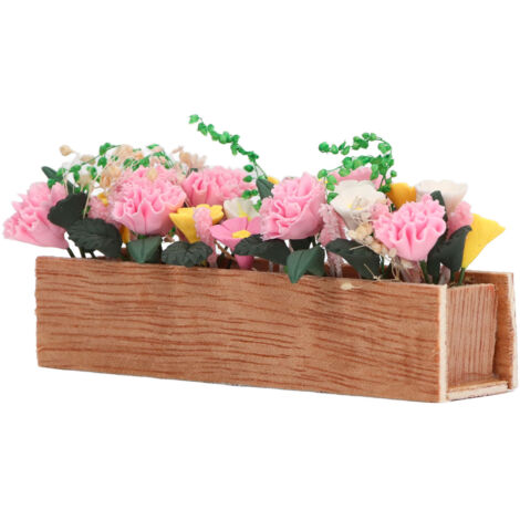 Miniaturpflanze für Puppenhaus im Maßstab 1:12, Miniaturblumen- und Möbeldekoration