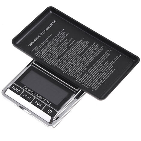 Minibalanza digital de precisión de 500 g/0,01 g, portátil para joyería, oro, especias, pantalla LCD, tara automática.