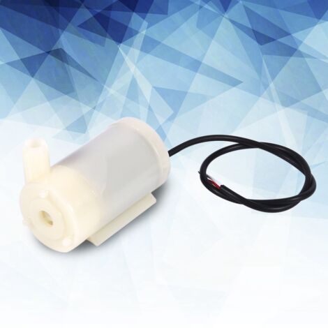 Minibomba sumergible para acuarios horizontales, CC 3-4,5 V, 100 L/H, material plástico, dimensiones 4,5 x 2,3 x 3,2 cm, silenciosa, perfecta para fuentes y experimentos.