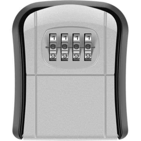 Minicaja de seguridad para llaves de pared, gris, para exteriores, impermeable, para casa, escuela, oficina, fábrica y garaje.
