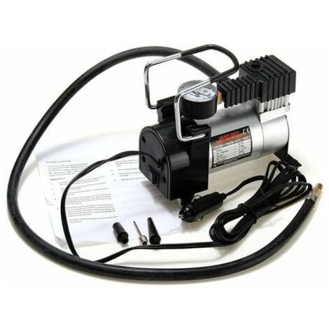 Minicompresor de aire portátil de 16 x 8 x 11 cm con protección antipinzamiento, bomba eléctrica para inflar neumáticos, 12 V, 120 PSI, bomba de alta resistencia para bicicleta, coche y maletero.