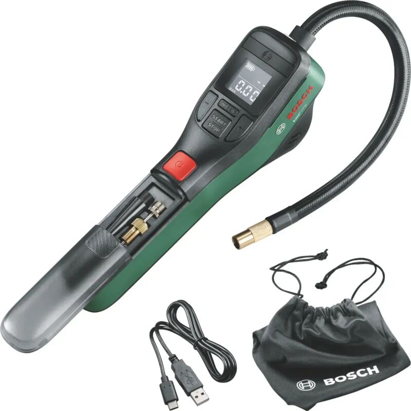 Minicompressore Bosch Portatile 3,6V Compatto Auto Bici Gonfiabili