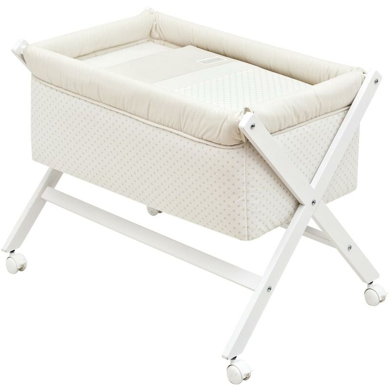 

Cambrass - Minicuna de madera Star con patas en forma de tijera Star Gris