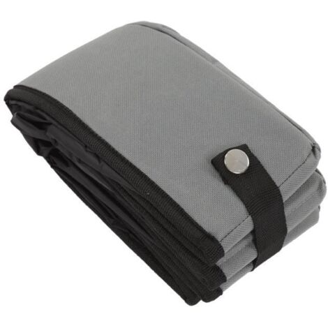 minifinker Bac à litière pour chat Bac à litière pliable en tissu pour chat, imperméable, Portable, pour jardin protection S Gris
