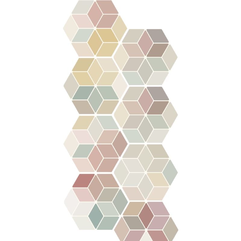 Carrelage sol / mur hexagonal coloré 17x15 cm MINIMA8.6 multi color 1 MIN103M (vendu par boite de 0,57m2)