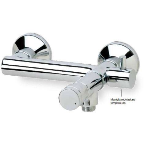 Minimagic miscelatore a parete per doccia con 2 raccordi a incasso regolabili da 125 a 165 mm R00744/3