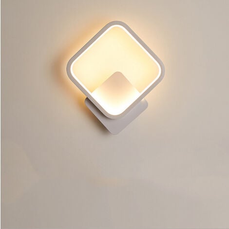 STOEX Minimalist Indoor White Wall Light Led Wall Sconce Creative Square Wall Lights Warm White For Living Room Bedroom Hallway Corridor Stairs