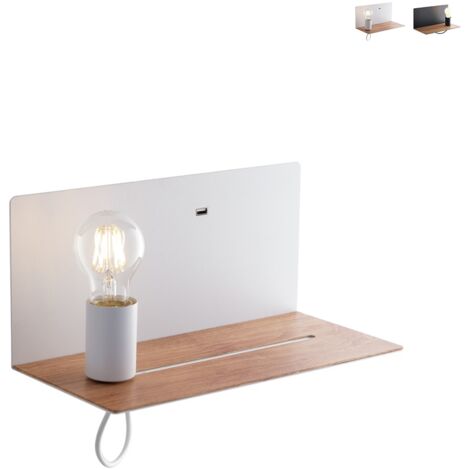 Minimalistische Metall-Wandleuchte mit USB-Anschluss und dimmbarer Beleuchtung Flash - Weiß