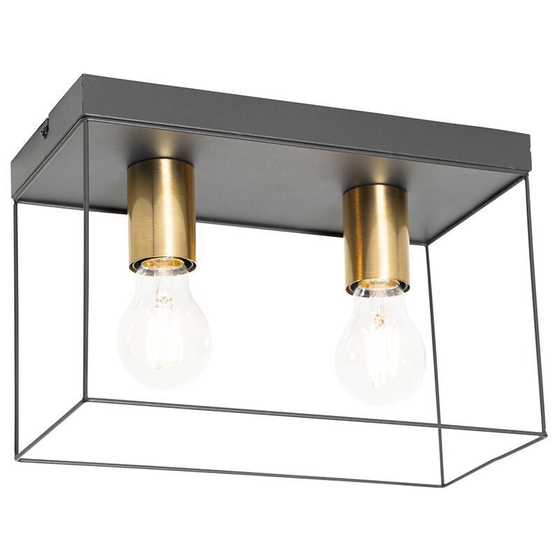 Image of Minimalist Ceiling Light Black with Gold&hellip;