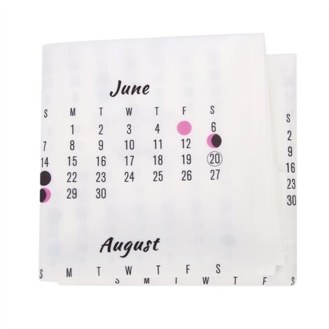 Minimalistischer Stoffwandkalender 2020, 50 x 70 cm, farbenfrohe Mond-Wanddekoration für den Innenbereich