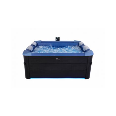 Minipiscina idromassaggio rigida da esterno, 6 sedute 160x160cm wi-fi smart Mspa Oslo blu Sapphire