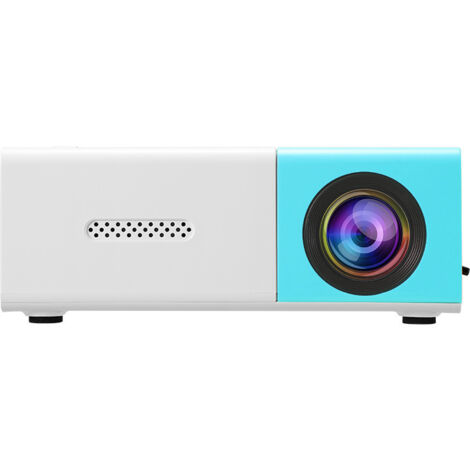 Miniproyector, miniproyector portátil con soporte Full HD 1080P, proyector de vídeo con mando a distancia, compatible con HDMI/audio/tableta/PC/USB, azul