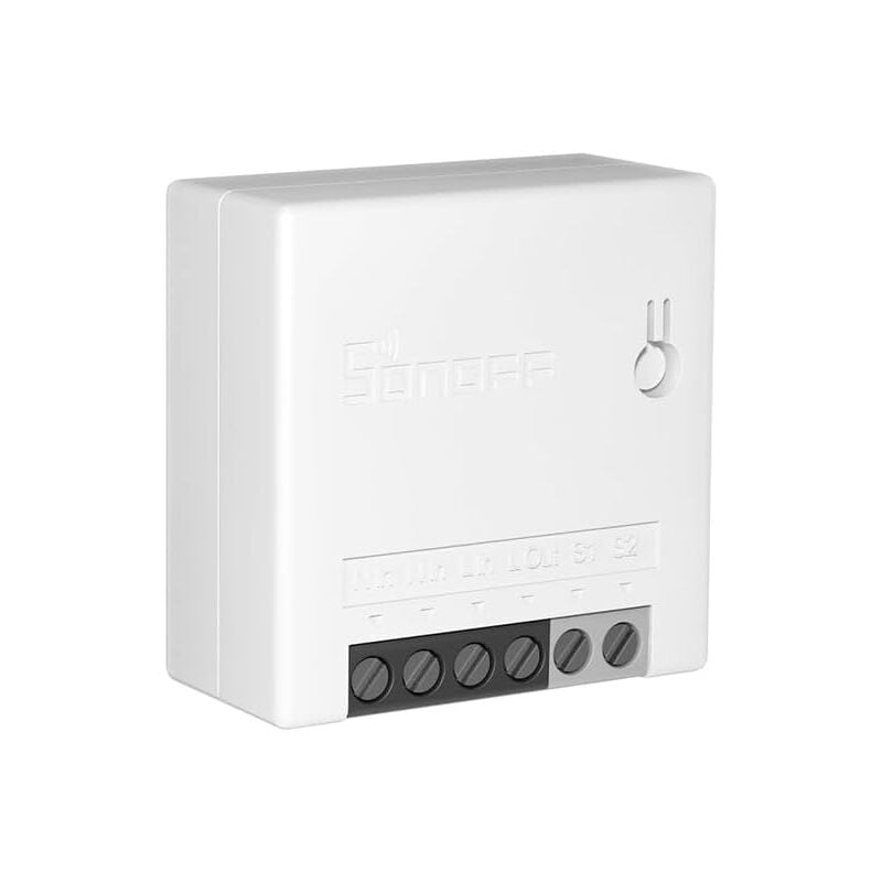 MINIR2 Interrupteur Connecté WiFi, 2 Voies interrupteur Sans Fil, Commutateur Intelligent Compatible avec Alexa/Google Home, Contrôle à Distance,