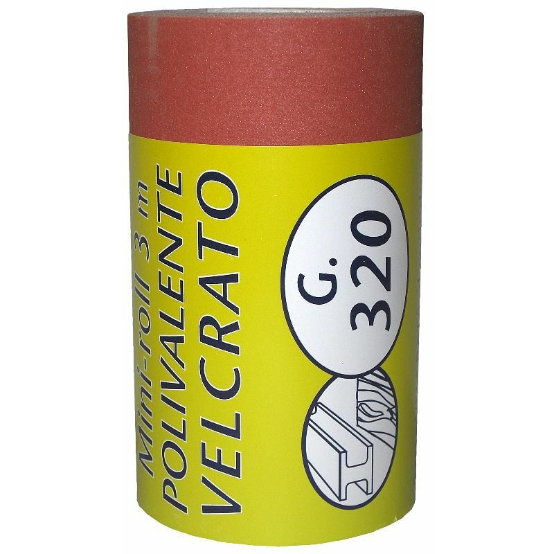 Carta abrasiva, minirotolo 2 mt, grana 320 - Iq2