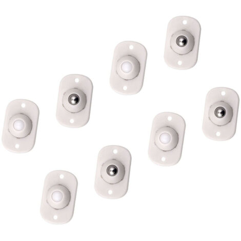 [Miniruedas Autoadhesivas] [8 Piezas] Miniruedas silenciosas con rótula y rotación de 360°, versátiles para oficina, sillas y armarios. Material: Plástico/Metal, 45 x 28 mm.