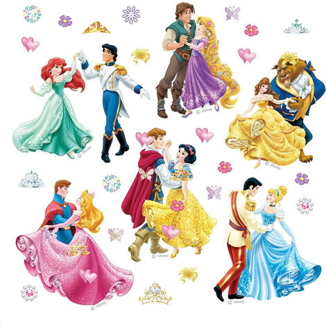Minis Stickers Princesses au Bal Disney - 30 CM x 30 CM - Multicolor