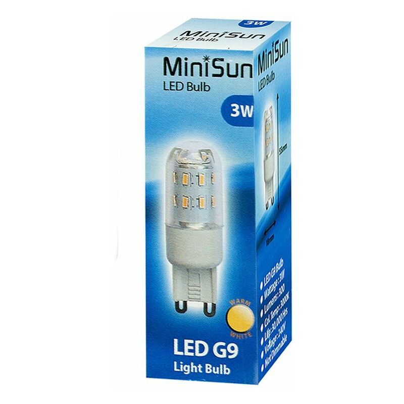 3W Dimmable 3000K LED G9 Bulb 300 Lumens - Pack of 10