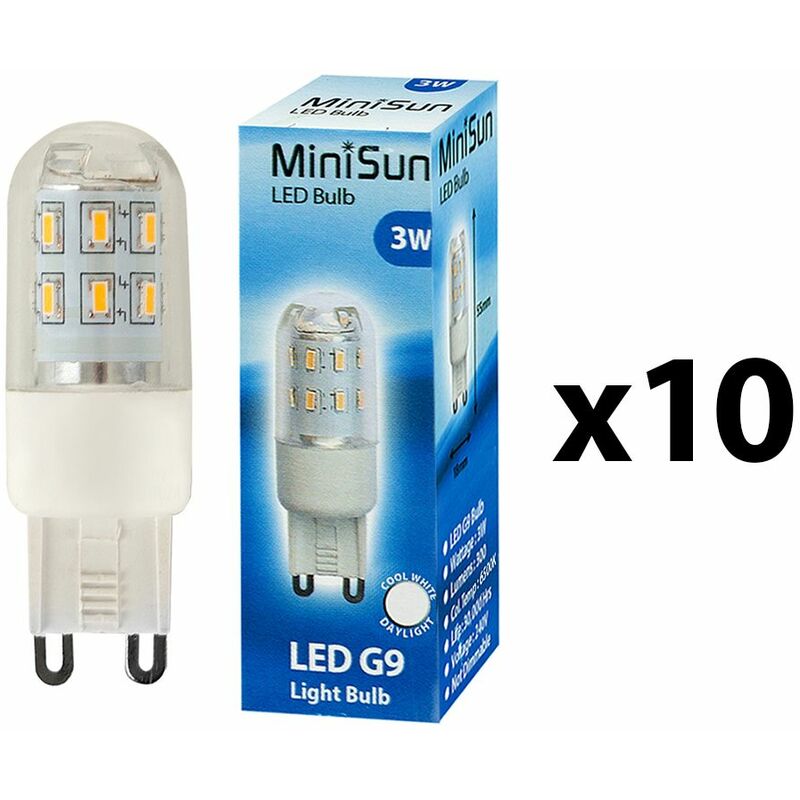 3W Dimmable 6500K LED G9 Bulb 300 Lumens - Single0