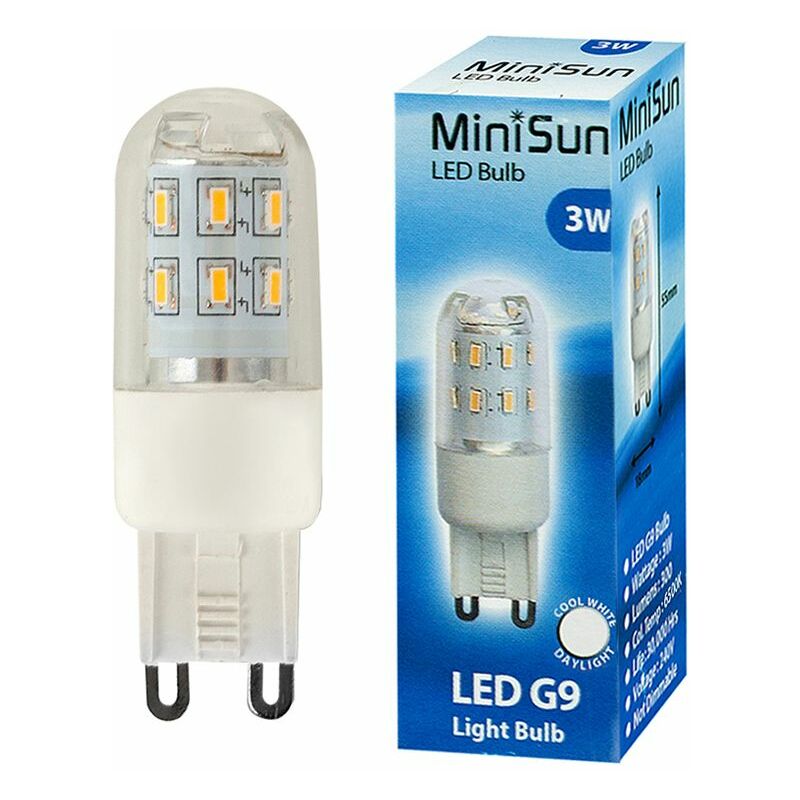 3W Dimmable 6500K LED G9 Bulb 300 Lumens - Pack of 3