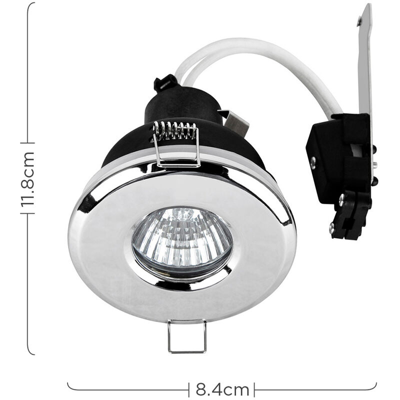 Minisun Bathroom Shower Ip65 Chrome Gu10 Recessed Ceiling Downlight