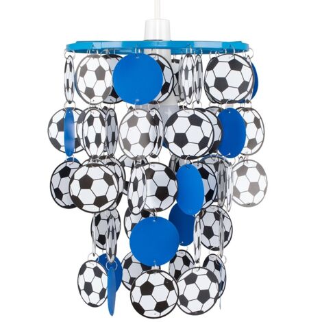 main image of "Boys Football Bedroom Ceiling Pendant Light Shade - Green"