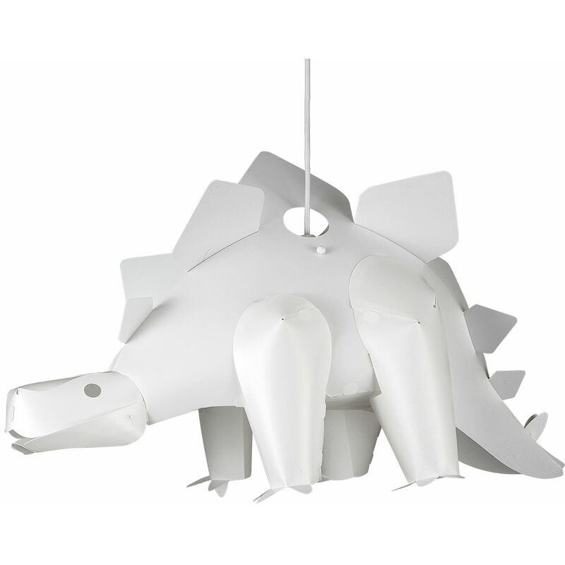 Minisun - Children'S Bedroom White Stegosaurus Dinosaur Jurassic Pendant Shade - No Bulb