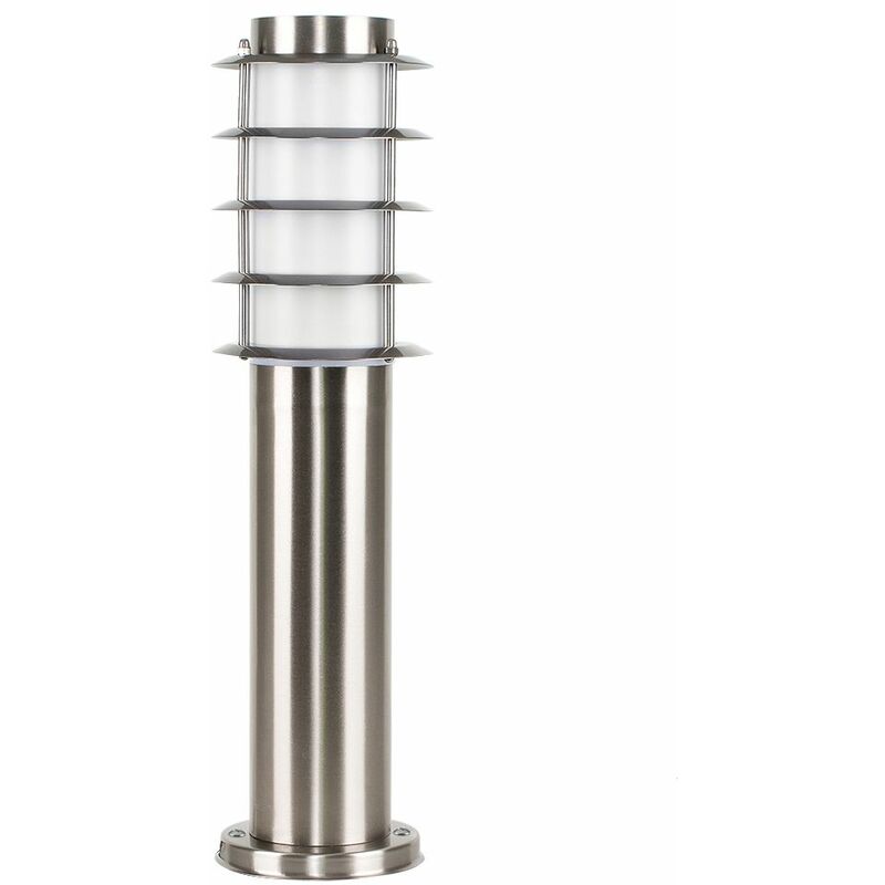 Minisun - Outdoor Stainless Steel 450mm Bollard Lantern Light Post - No Bulb