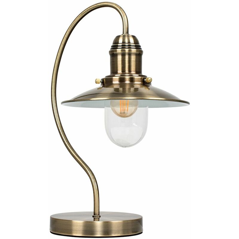 Vintage Lantern Bedside Touch Dimmer Table Lamp - Antique Brass