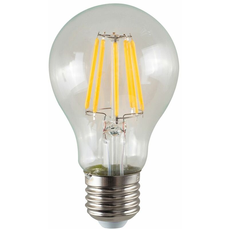 Minisun - Vintage LED Bulbs Filament GLS E27 8W Lightbulb Lamp Amber A+ - Pack of 3