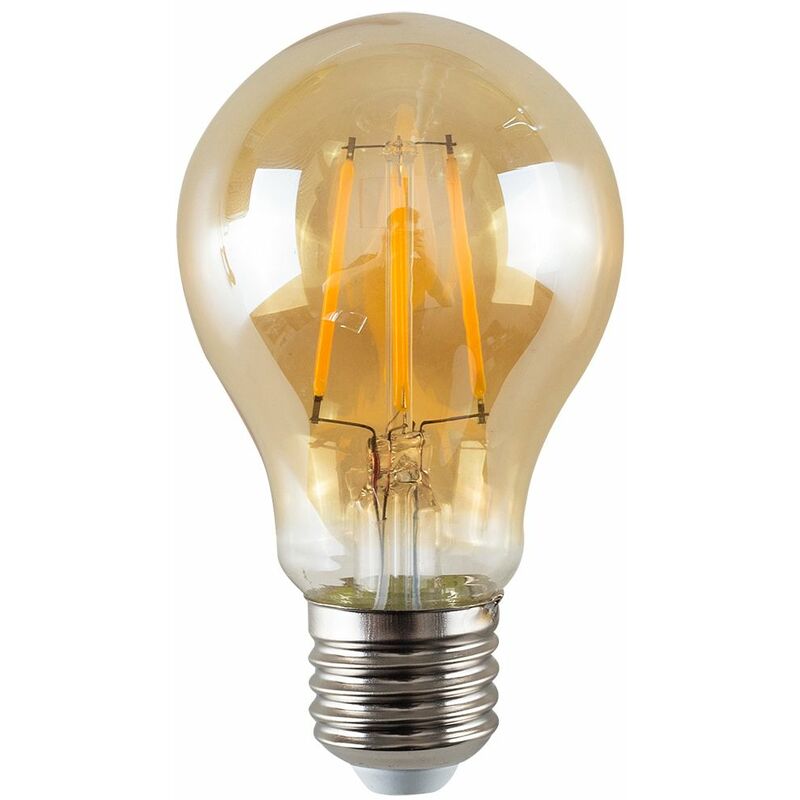 Minisun - Vintage LED Bulbs Filament GLS Lightbulb Lamp Amber A+ - Pack of 5