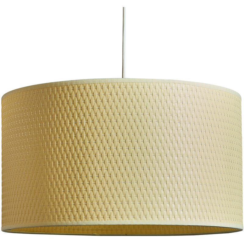 Minisun - XL Natural Weave Design Drum Ceiling Pendant Light Shade - No Bulb