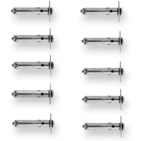 Minitassello Tassello Acciaio Ferro Mini A Vite Mm 6 Cromato 10 Pz