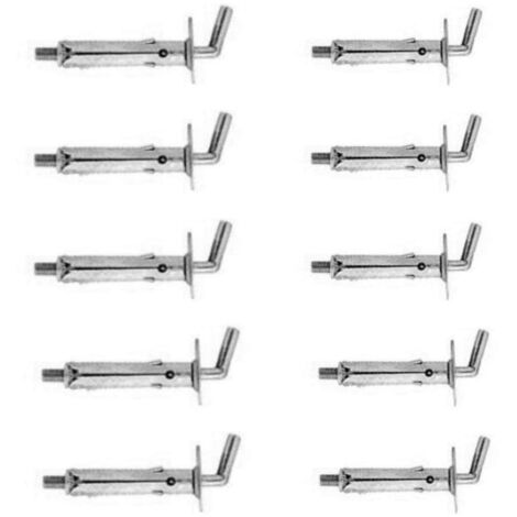 Minitassello Tassello in Acciaio Ferro Mini Con Gancio Corto Mm 6 Cromato 10 Pz