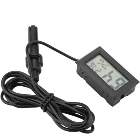 Minitermómetro-higrómetro, digitalizador integrado LCD medidor de humedad con sonda externa para tinta, aparatos brutos, reptiles, acuarios, tanques