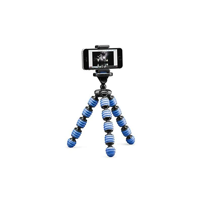 

Minitrípode móvil Flexible Cullmann Alpha 350 con Soporte para Smartphone, Azul, Carga máxima 1 kg, Peso 204 g