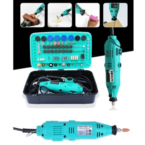 Miniutensile rotativo/Minitrapano 130W tipo Mini Drill con 290 accessori in valigetta
