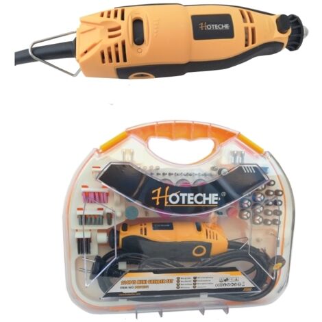 Miniutensile rotativo/Minitrapano 160W tipo Mini Drill con 210 accessori in valigetta Hoteche - P801