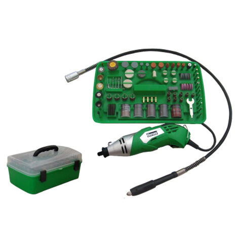 Miniutensile rotativo/Minitrapano 170W tipo Mini Drill con 218 accessori in valigetta