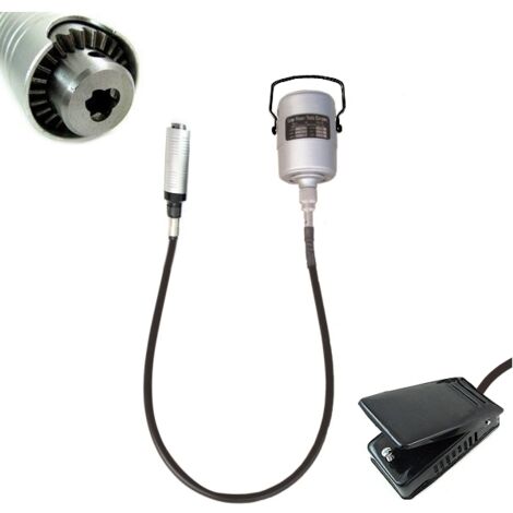 Miniutensile rotativo/Minitrapano/Multiutensile/Smerigliatrice 185W tipo Mini Drill con albero/sonda flessibile e motore pensile a pedale